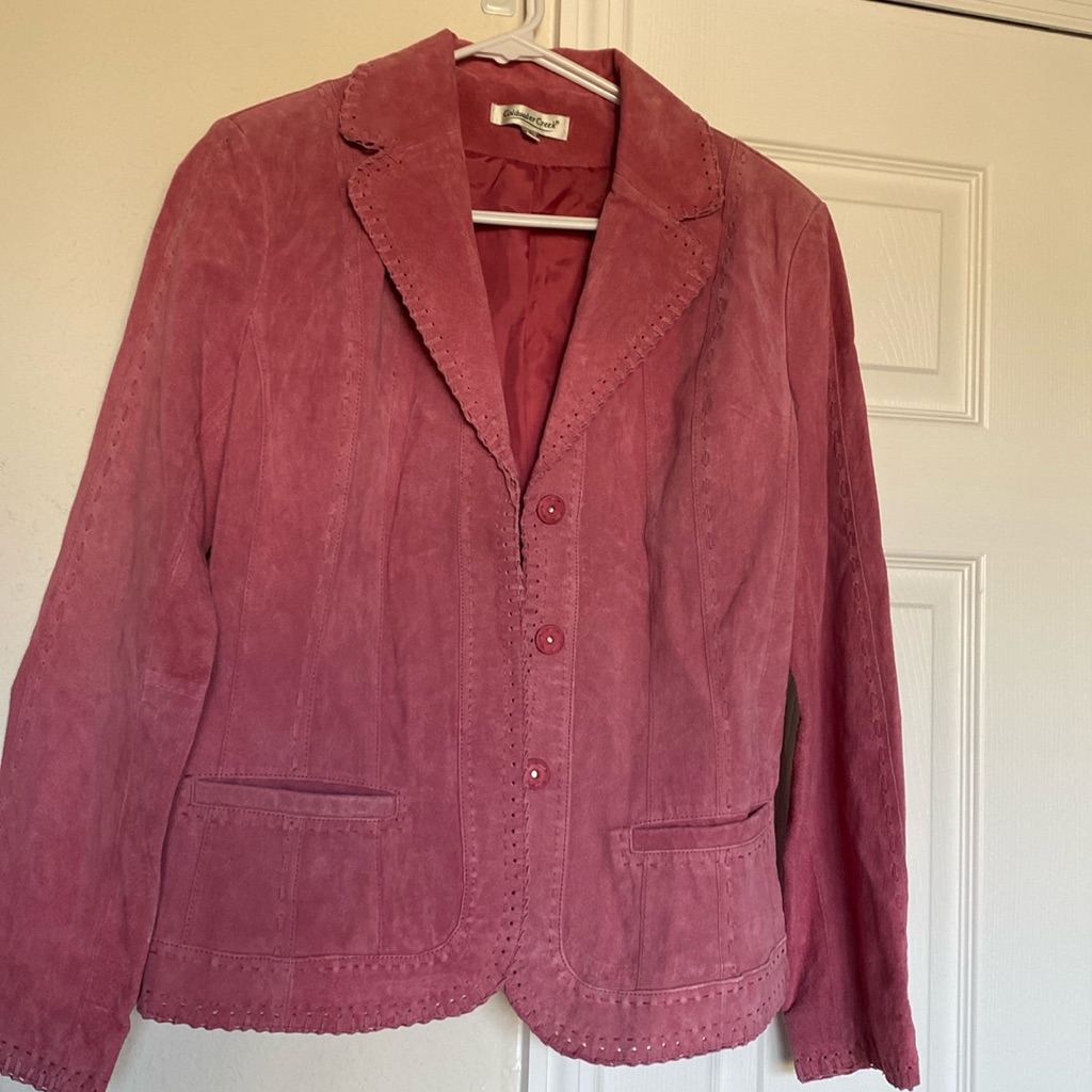 Coldwater Creek Leather Jacket With Excellent Stitching Details! Never Worn.